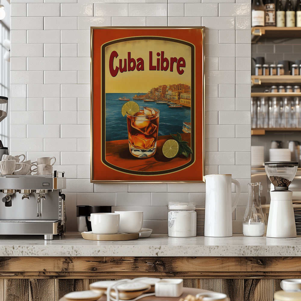 Cuba Libre Vintage Commercial Poster