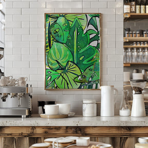 Lush Bohemian Tropical Leaves Poster