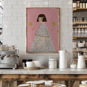 Polka Dots Girl Poster