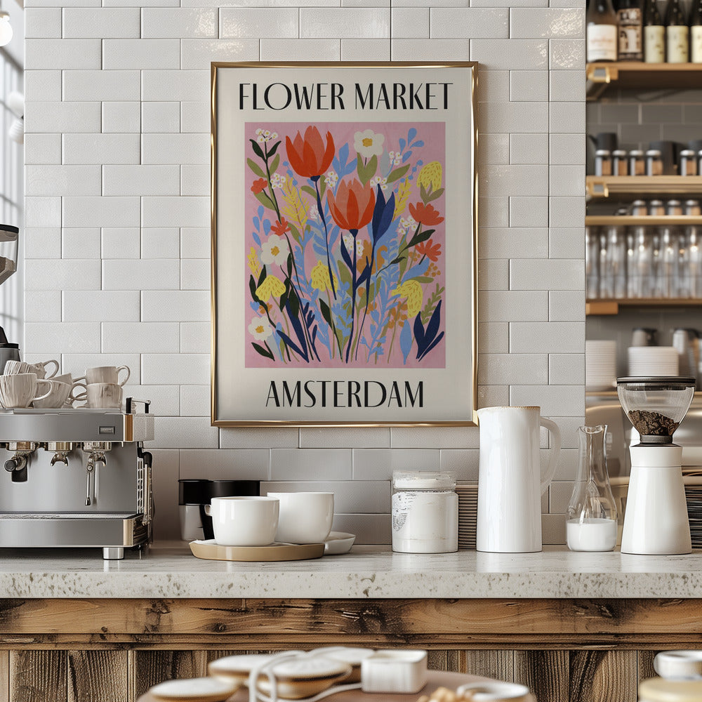 Flower Market Amsterdam Netherlands Poster