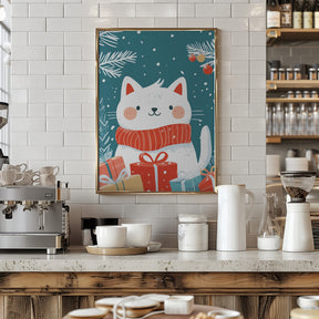 Christmas Cat Poster