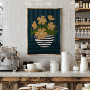 Striped Vase Poster