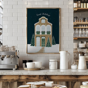 Starry gingerbread home - Sweet holidays Poster