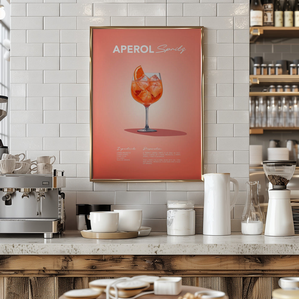 Aperol Spritz Recipe Poster