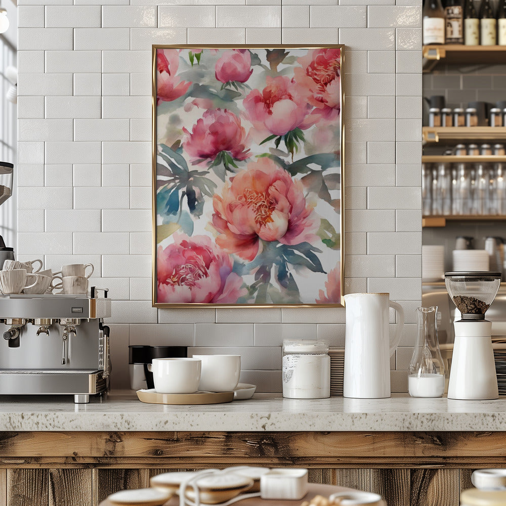 Blooming Peony  (7) Poster