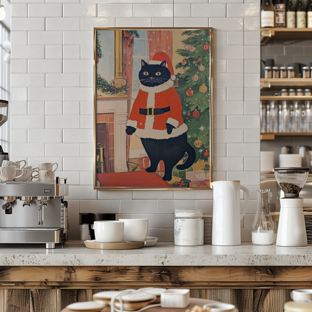 Christmas Cat Poster