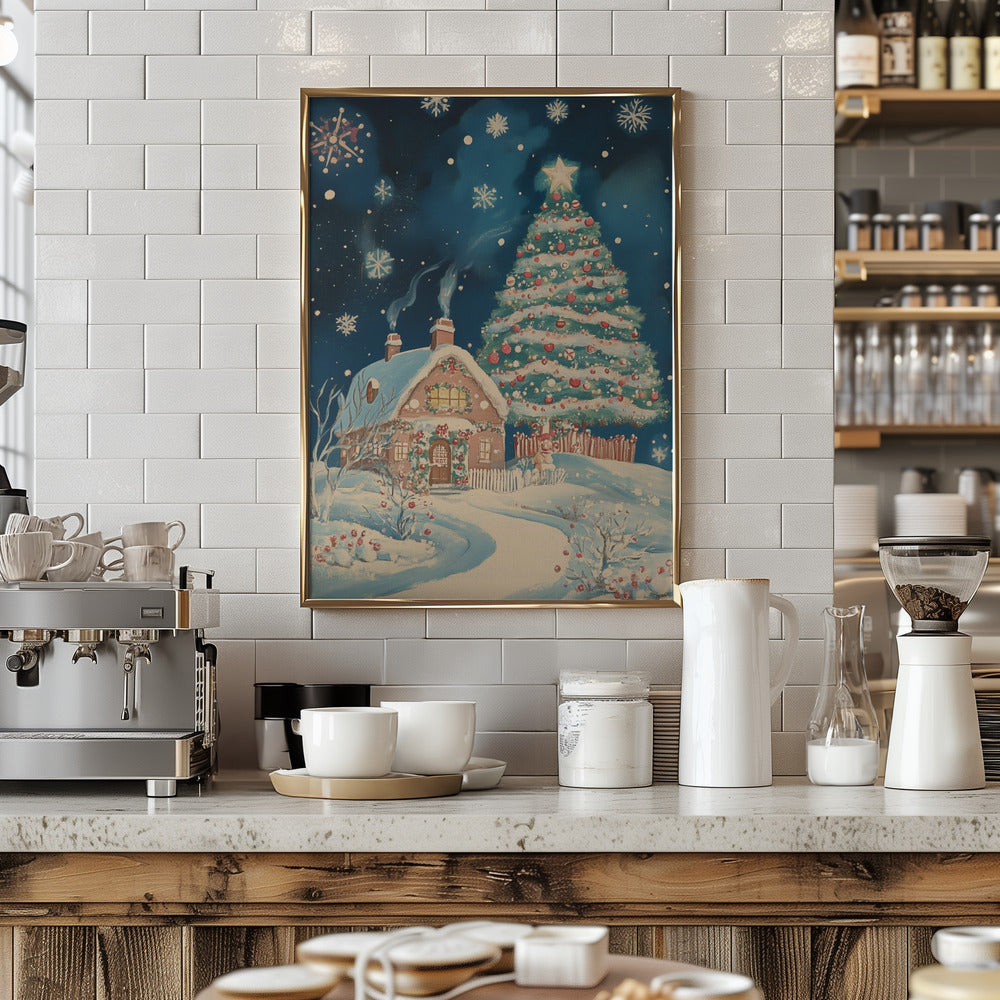 Snow Christmas Town Poster