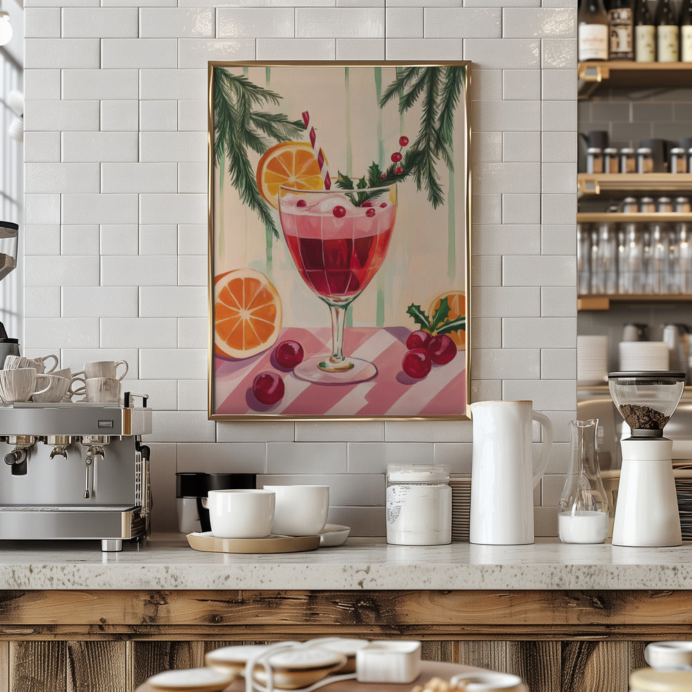 Christmas Red Cocktail Poster