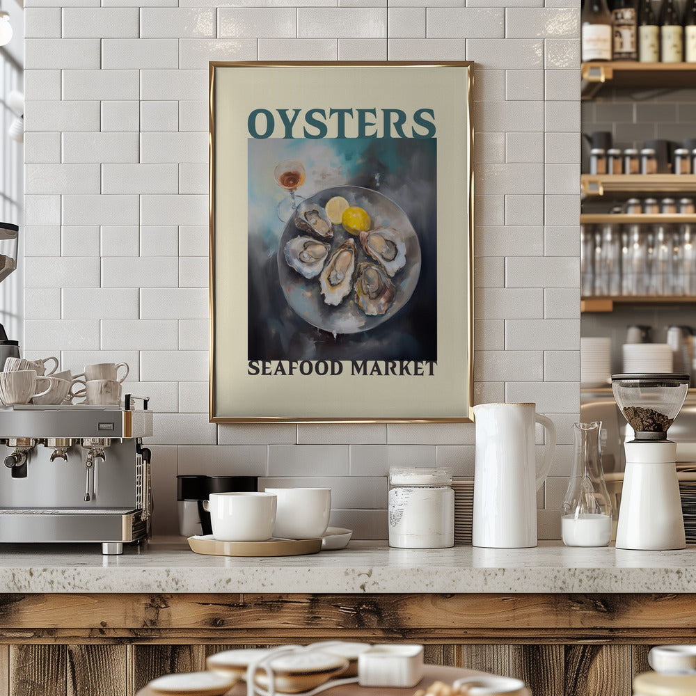 Oysters Seafood Market Poster