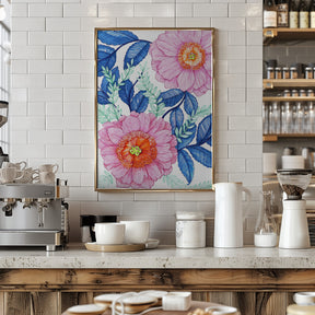 Pink Florals Poster