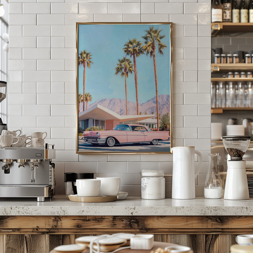 California Vintage Car Poster