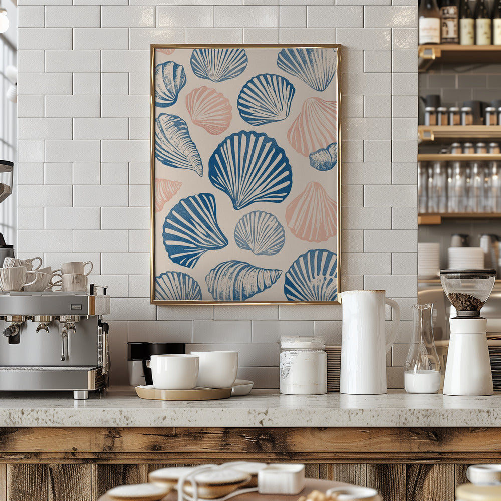 Seashell Pattern Poster