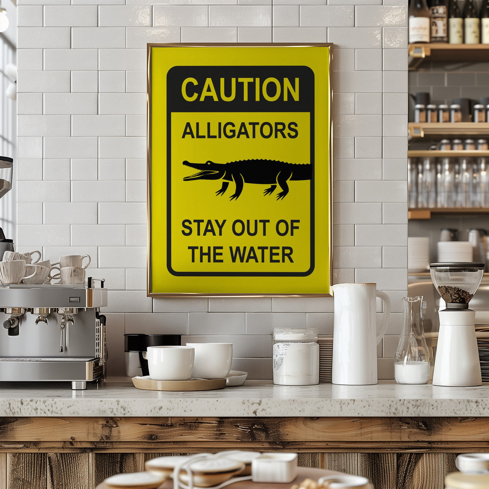 Caution   Alligators Poster