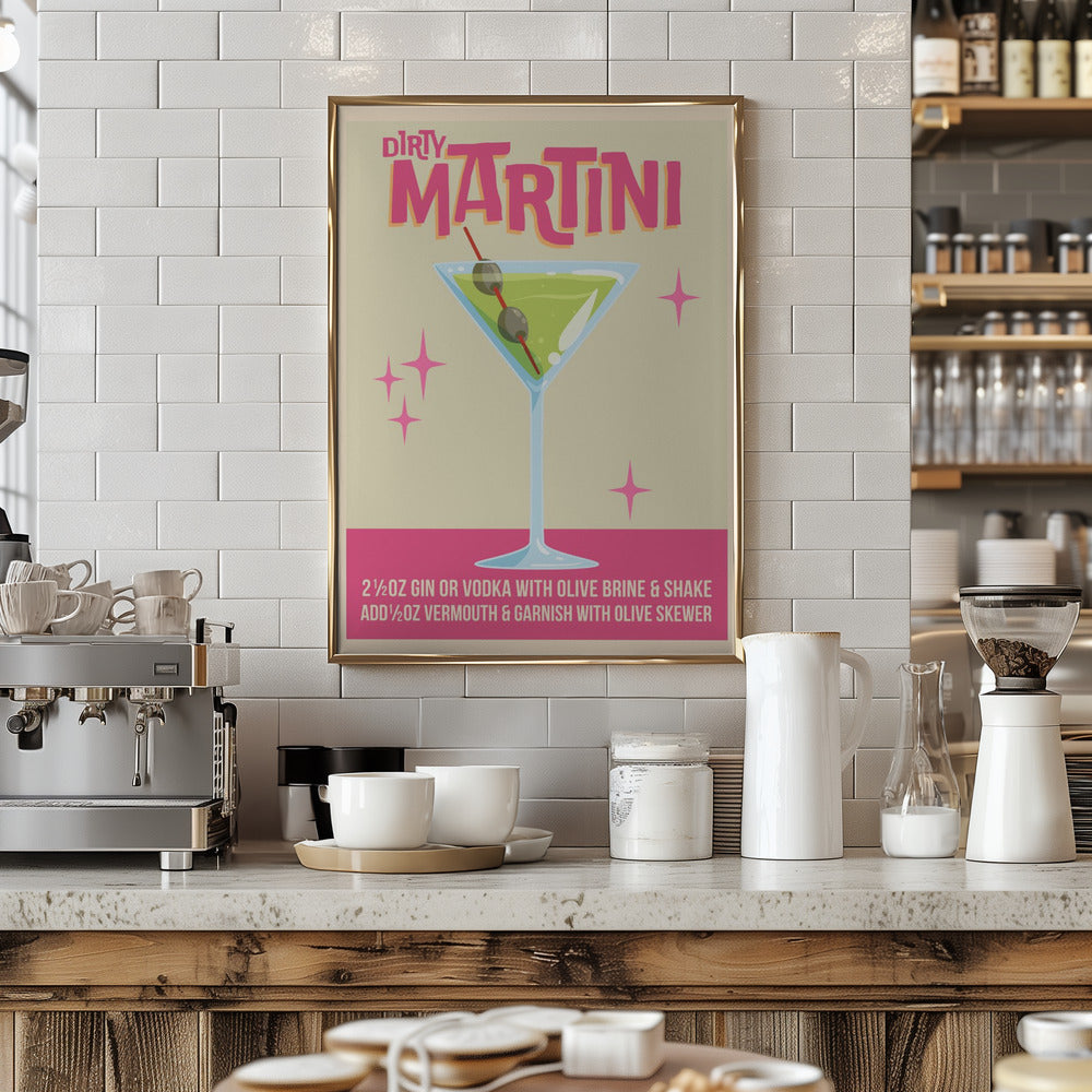 Dirty Martini Cocktail 01.png Poster