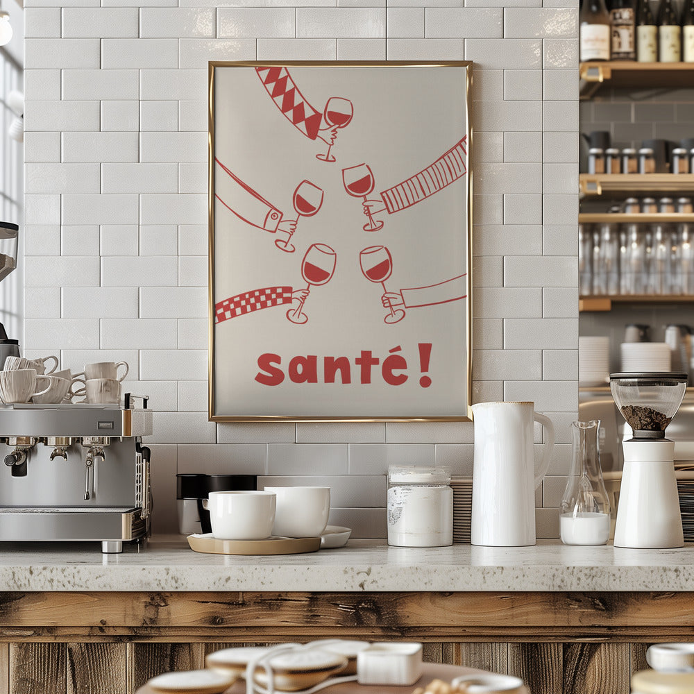 Santé! Wine Party with Friends Poster