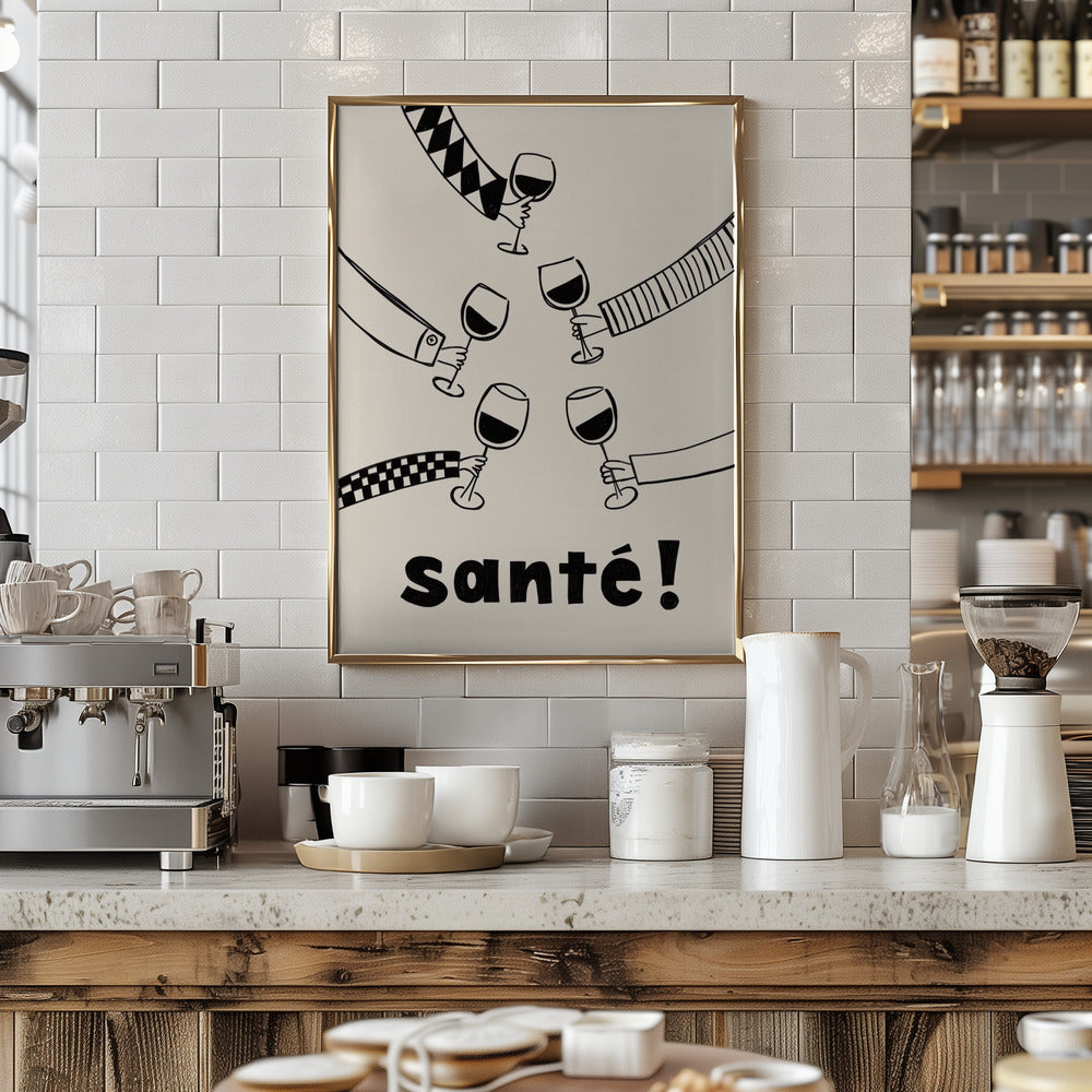 Santé Wine Party with Friends Poster