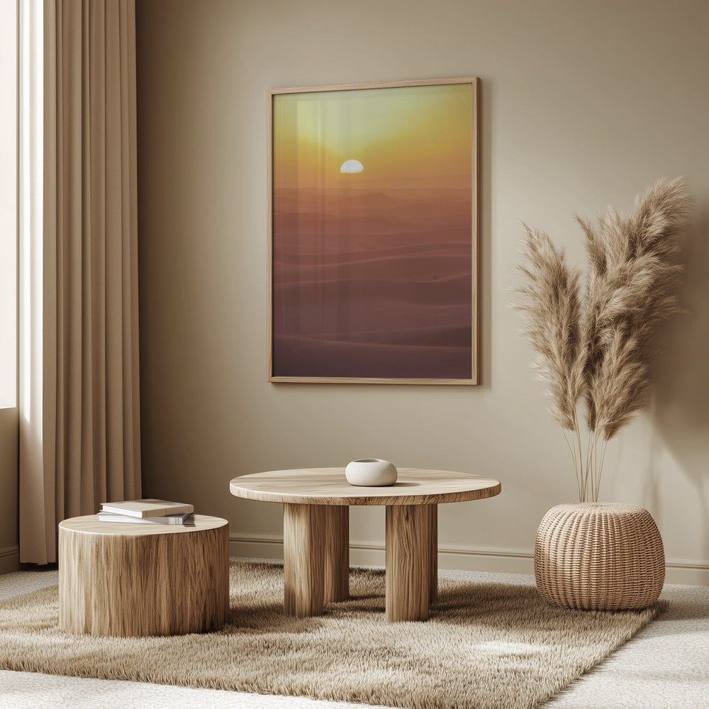 Sunset over Dunes Poster