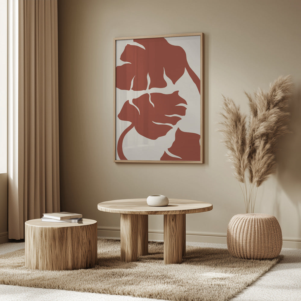 Monstera Brown Poster