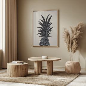 Black Pineapple Poster