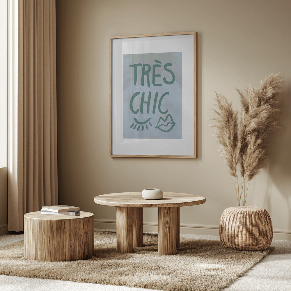 Très Chic Blue Frame Poster