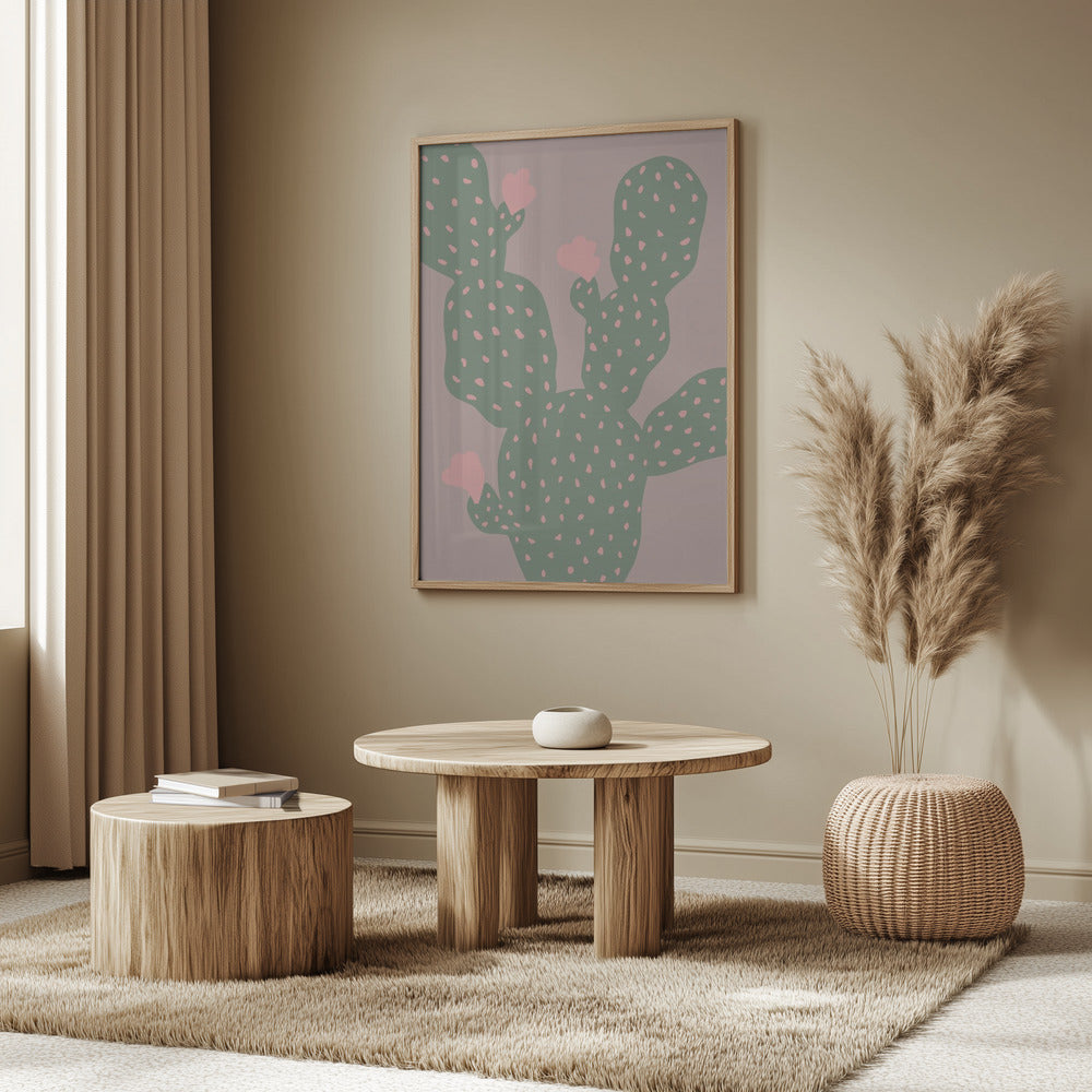 Green Cactus Poster