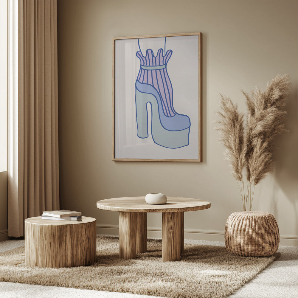 Blue Heel Poster