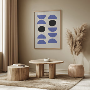 Blue Shapes Poster