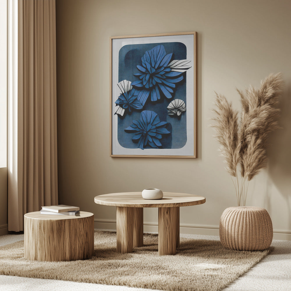 Blue Blossoms Poster