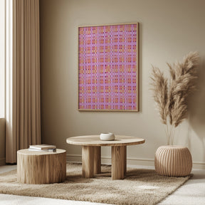 Pink Plaid Poster