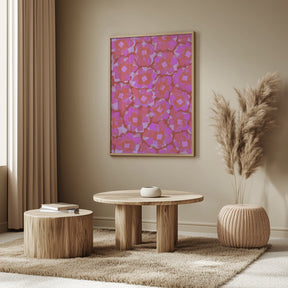 Cute Pink Blossom Pattern Poster