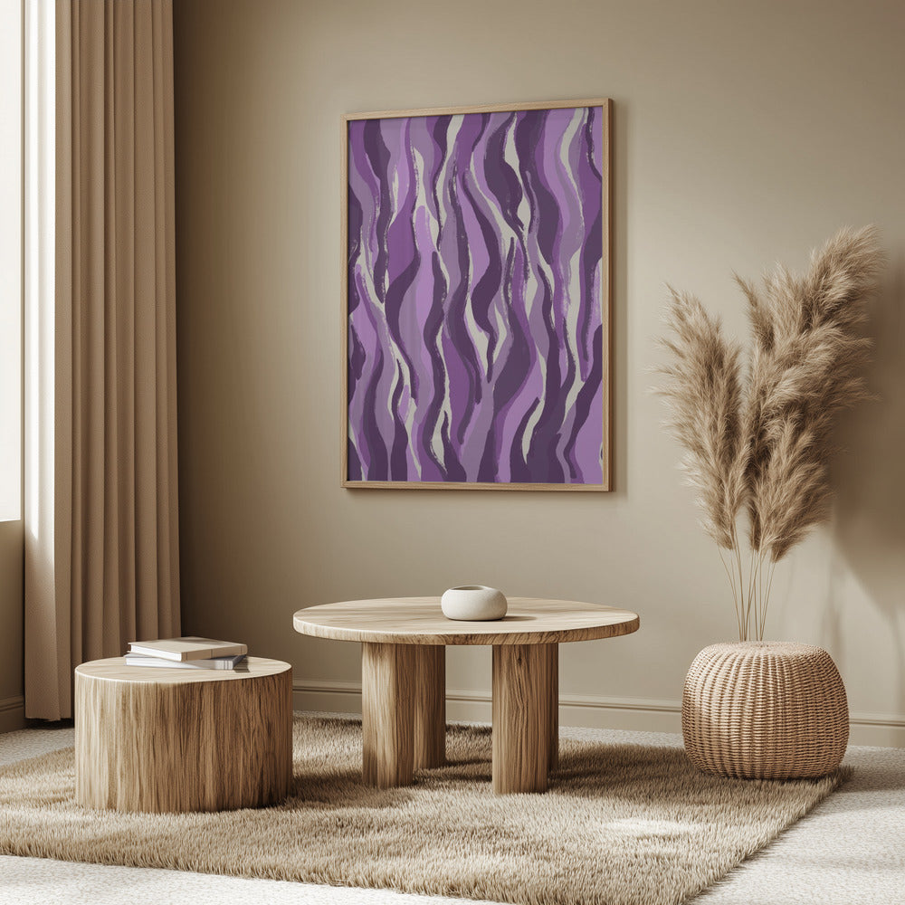 Purple Tiger Pattern Poster