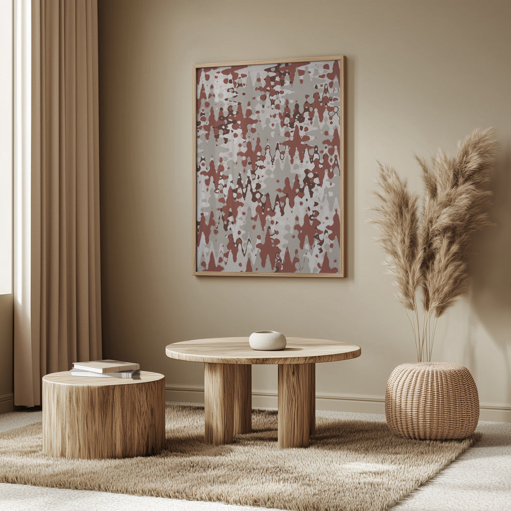 Liquid Beige Brown Pattern Poster