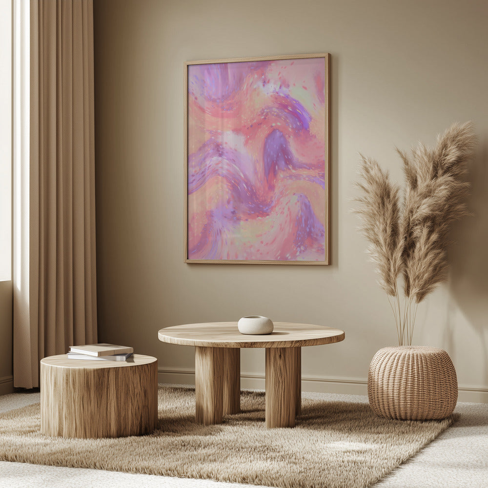 Pastel Space Pattern Poster