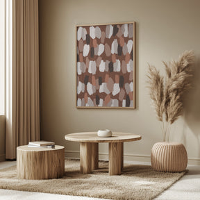 Pastel Earthy Strokes Pattern Poster