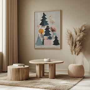 Cute Pine Tree Composition Poster