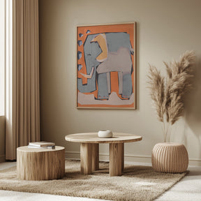 Happy Elephant Poster