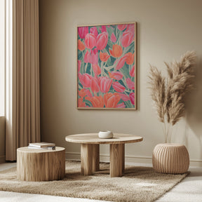 Pink Tulips Poster