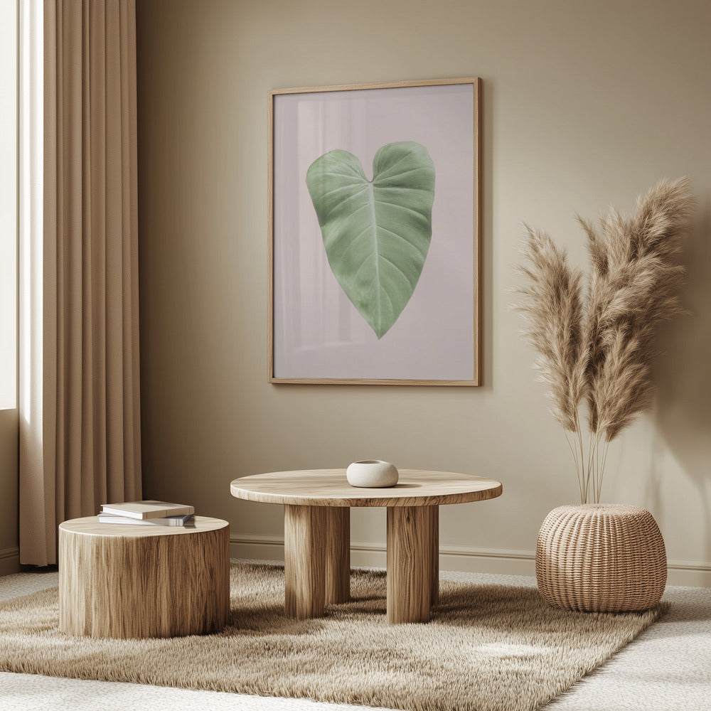 Tropical Leaf Blush Poster