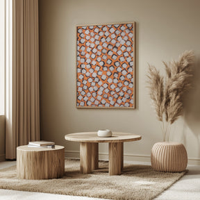 White Cubes Pattern Poster