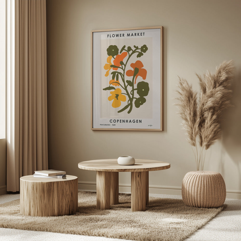 Flower Market. Copenhagen Poster