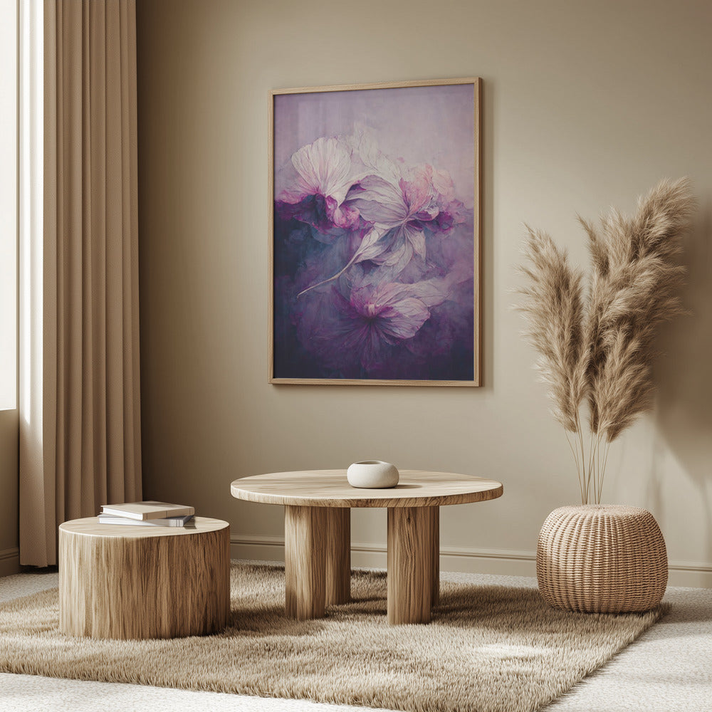 Purple Peony Poster