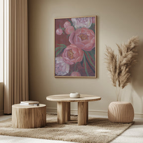 Nevaeh peonies Poster