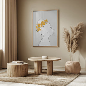 Floral Sanyu portrait Poster