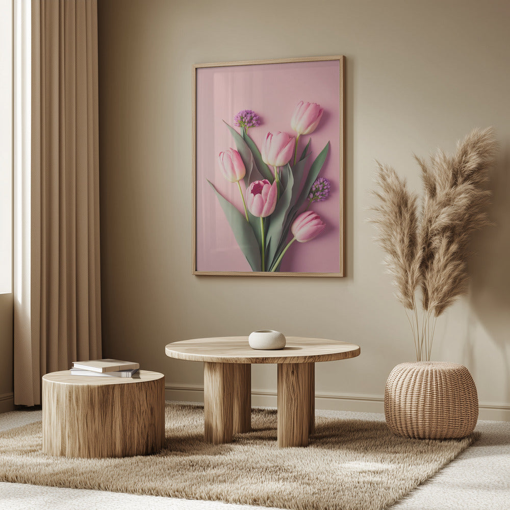 Pink Tulips Poster