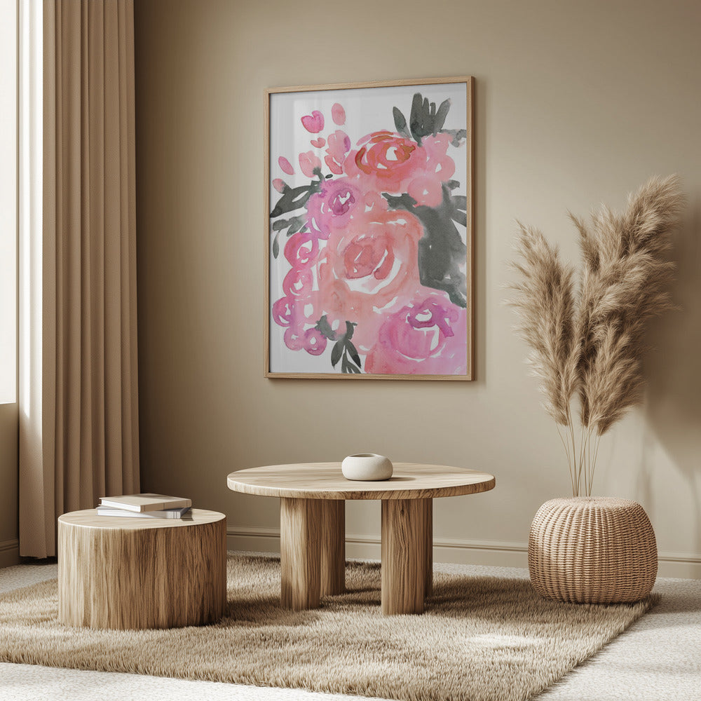 Maeko loose watercolor florals II Poster