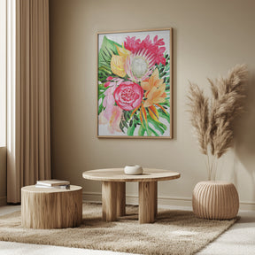 Celia tropical bouquet Poster