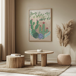 Home is where my cacti are Poster