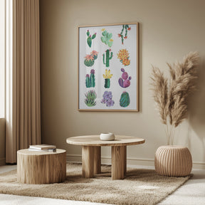 Collection of cacti Poster