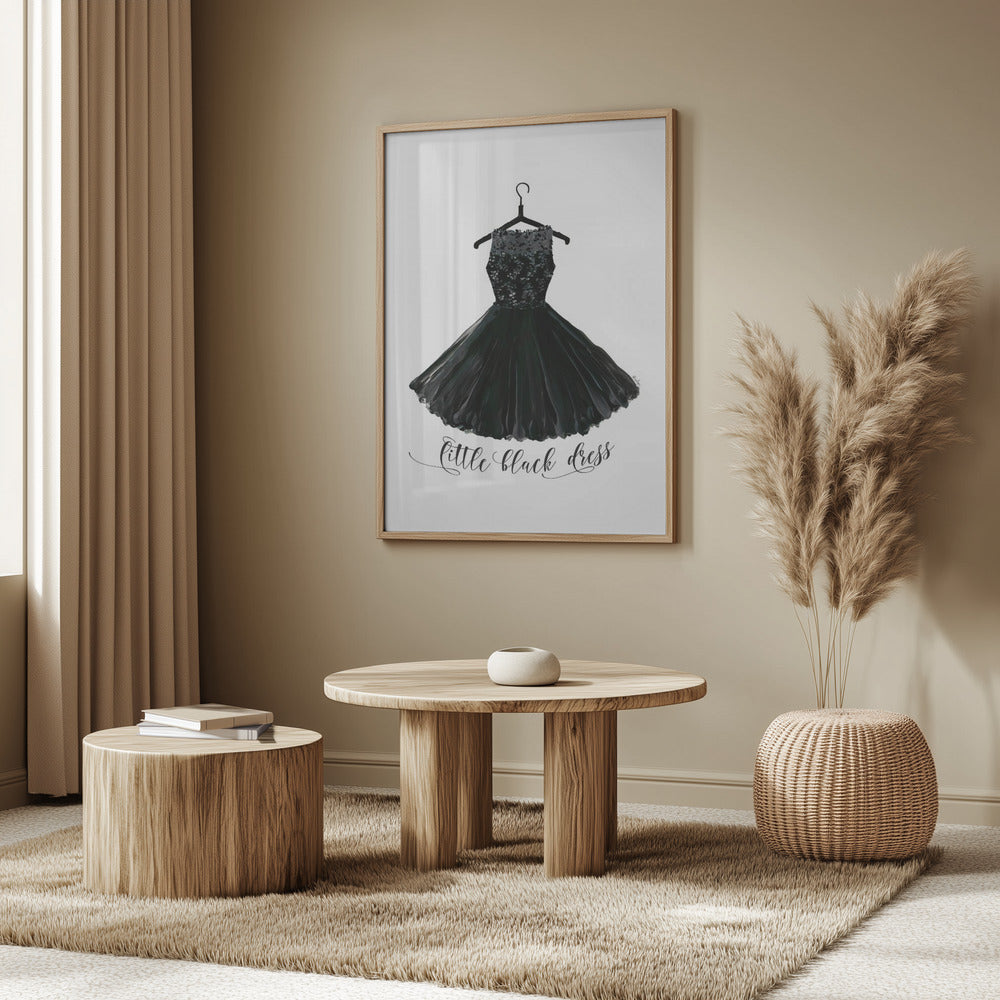 Little black dress in hanger Poster