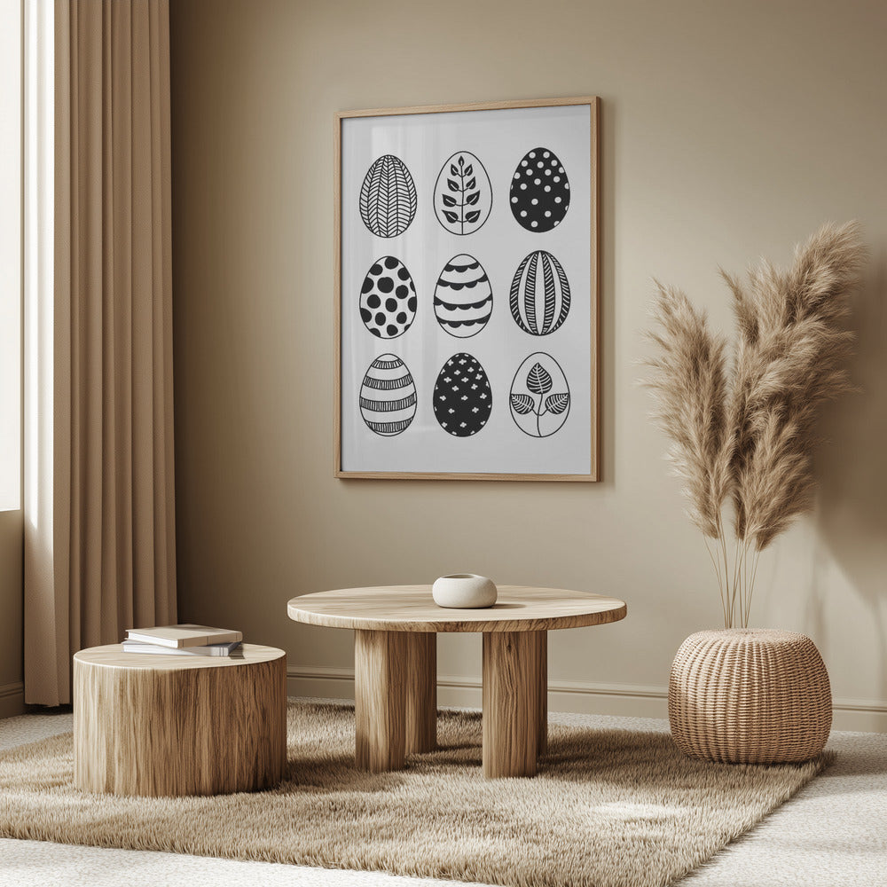 Scandi Easter eggs Poster